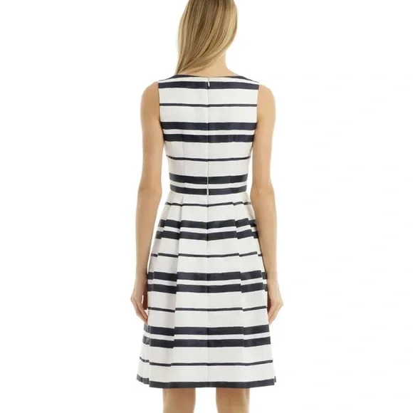 CARMEN MARC VALVO Point Of Sail Dress in Blue And White Stripe - Picture 15 of 15